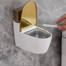 Decorative Fancy Wall Mounted Toilet-Shaped Ashtray – Quirky, Removable & Easy-to-Clean Design