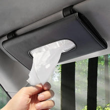 Automobile Car Sunshade Paper Towel Box – Faux Leather Tissue Holder for Car Interior