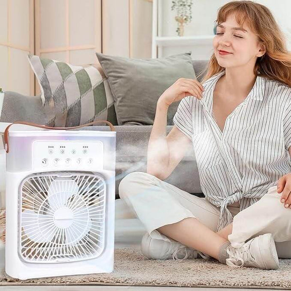 Portable USB Air Cooler & Humidifier for Home and Office - Multifunction Water Spray Mist Fan