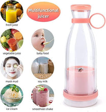 Portable USB Smoothie Blender – 350ml Mini Juicer Bottle with Wireless Charging & Ice-Crushing Blades
