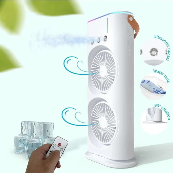 Double-Ended Spray Fan, Mist Cooling Fan, Portable Air Cooler, Electric Mist Fan, Mini Spray Fan, Dual Nozzle Fan, Travel Cooling Fan, Summer Gadgets 2025