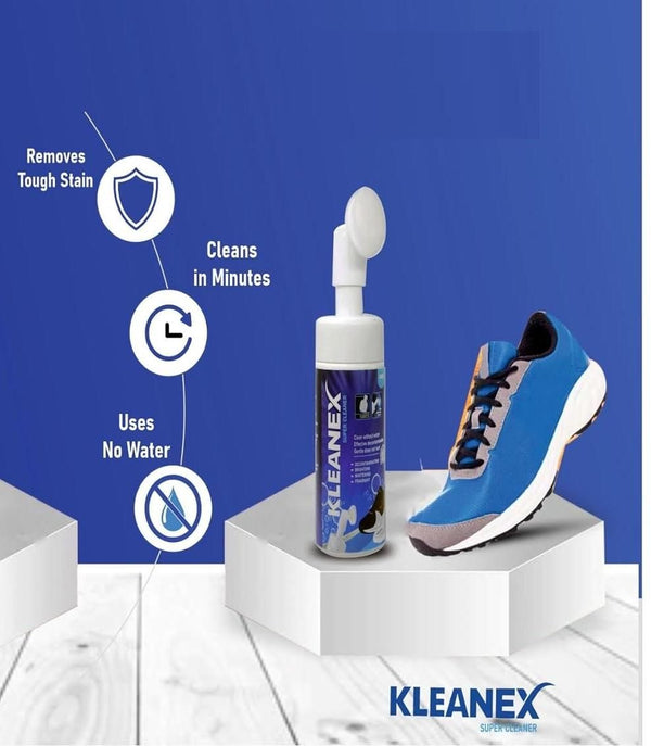 Shoe Cleaning Foam Without Wash – 150ml Foam Cleaner with Built-in Silicone Brush
