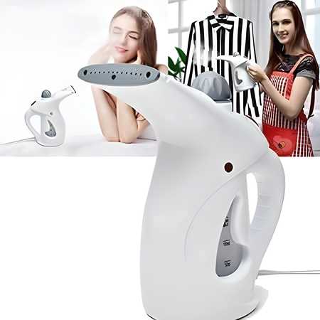 Fast Heat-Up Portable Handheld Garment & Facial Steamer – Dual-Use Vapor Steamer Iron Brush for Home & Travel (Multicolour)
