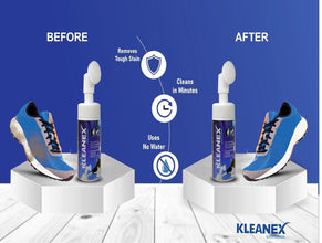 Shoe Cleaning Foam Without Wash – 150ml Foam Cleaner with Built-in Silicone Brush