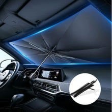 Universal Car Sunshade Umbrella – Foldable Windshield Cover with Buckle Closure (Black, Pack of 1)