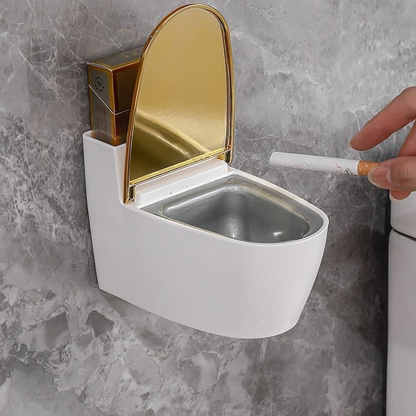 Decorative Fancy Wall Mounted Toilet-Shaped Ashtray – Quirky, Removable & Easy-to-Clean Design