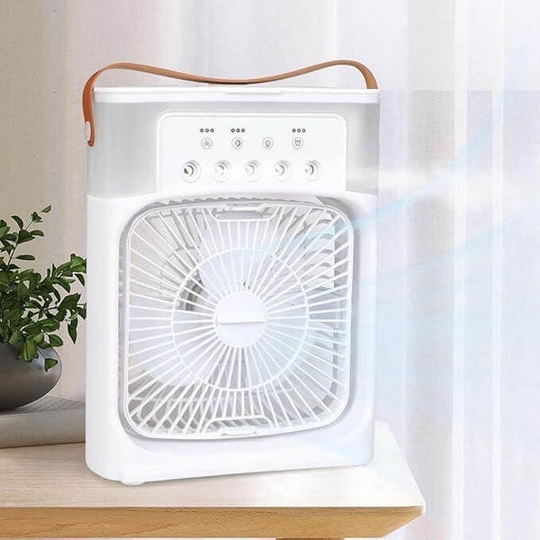Portable USB Air Cooler & Humidifier for Home and Office - Multifunction Water Spray Mist Fan