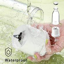 Portable USB Smoothie Blender – 350ml Mini Juicer Bottle with Wireless Charging & Ice-Crushing Blades