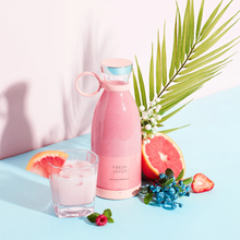 Portable USB Smoothie Blender – 350ml Mini Juicer Bottle with Wireless Charging & Ice-Crushing Blades